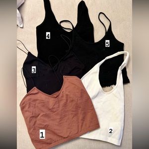 BUNDLE 5 Cropped Tank Tops - Free People, Urban Outfitters, and Hollister